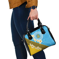 Tuvalu Plumeria Flowers Shoulder Handbag Polynesian Tribal Pattern LT9 - Polynesian Pride