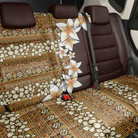 Vintage Hibiscus Turtle Pattern Back Car Seat Cover with Plumeria Half Style LT9 - Polynesian Pride