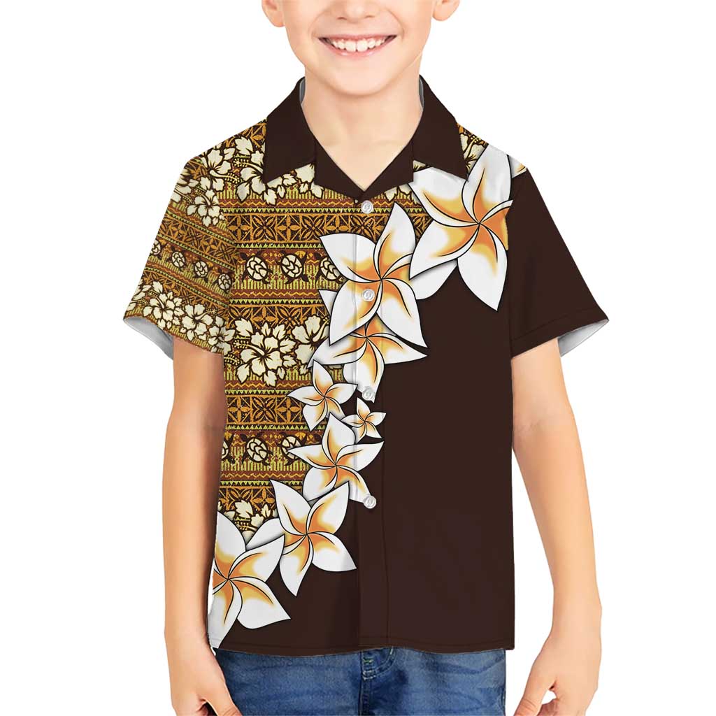 Vintage Hibiscus Turtle Pattern Hawaiian Shirt with Plumeria Half Style LT9 - Polynesian Pride