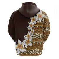 Vintage Hibiscus Turtle Pattern Hoodie with Plumeria Half Style LT9 - Polynesian Pride