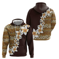 Vintage Hibiscus Turtle Pattern Hoodie with Plumeria Half Style LT9 - Polynesian Pride