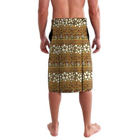Vintage Hibiscus Turtle Pattern Lavalava with Plumeria Half Style LT9 - Polynesian Pride