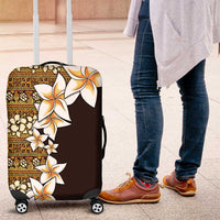 Vintage Hibiscus Turtle Pattern Luggage Cover with Plumeria Half Style LT9 Gold - Polynesian Pride