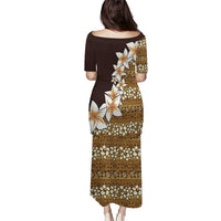 Vintage Hibiscus Turtle Pattern Puletasi with Plumeria Half Style LT9 - Polynesian Pride