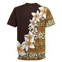 Vintage Hibiscus Turtle Pattern Rugby Jersey with Plumeria Half Style LT9 - Polynesian Pride
