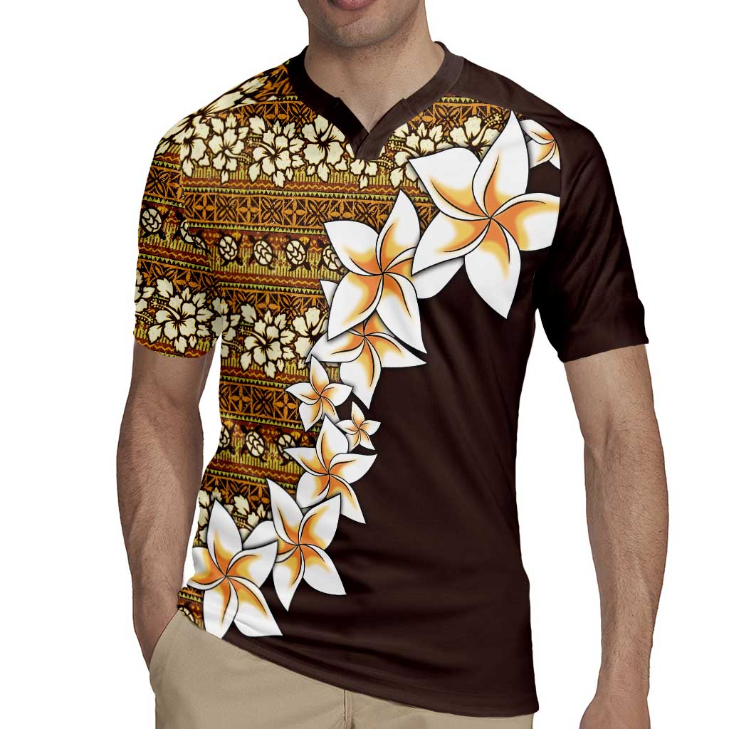Vintage Hibiscus Turtle Pattern Rugby Jersey with Plumeria Half Style LT9 - Polynesian Pride