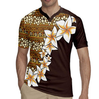 Vintage Hibiscus Turtle Pattern Rugby Jersey with Plumeria Half Style LT9 - Polynesian Pride