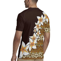 Vintage Hibiscus Turtle Pattern Rugby Jersey with Plumeria Half Style LT9 - Polynesian Pride