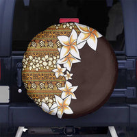 Vintage Hibiscus Turtle Pattern Spare Tire Cover with Plumeria Half Style LT9 - Polynesian Pride