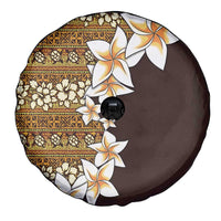 Vintage Hibiscus Turtle Pattern Spare Tire Cover with Plumeria Half Style LT9 - Polynesian Pride