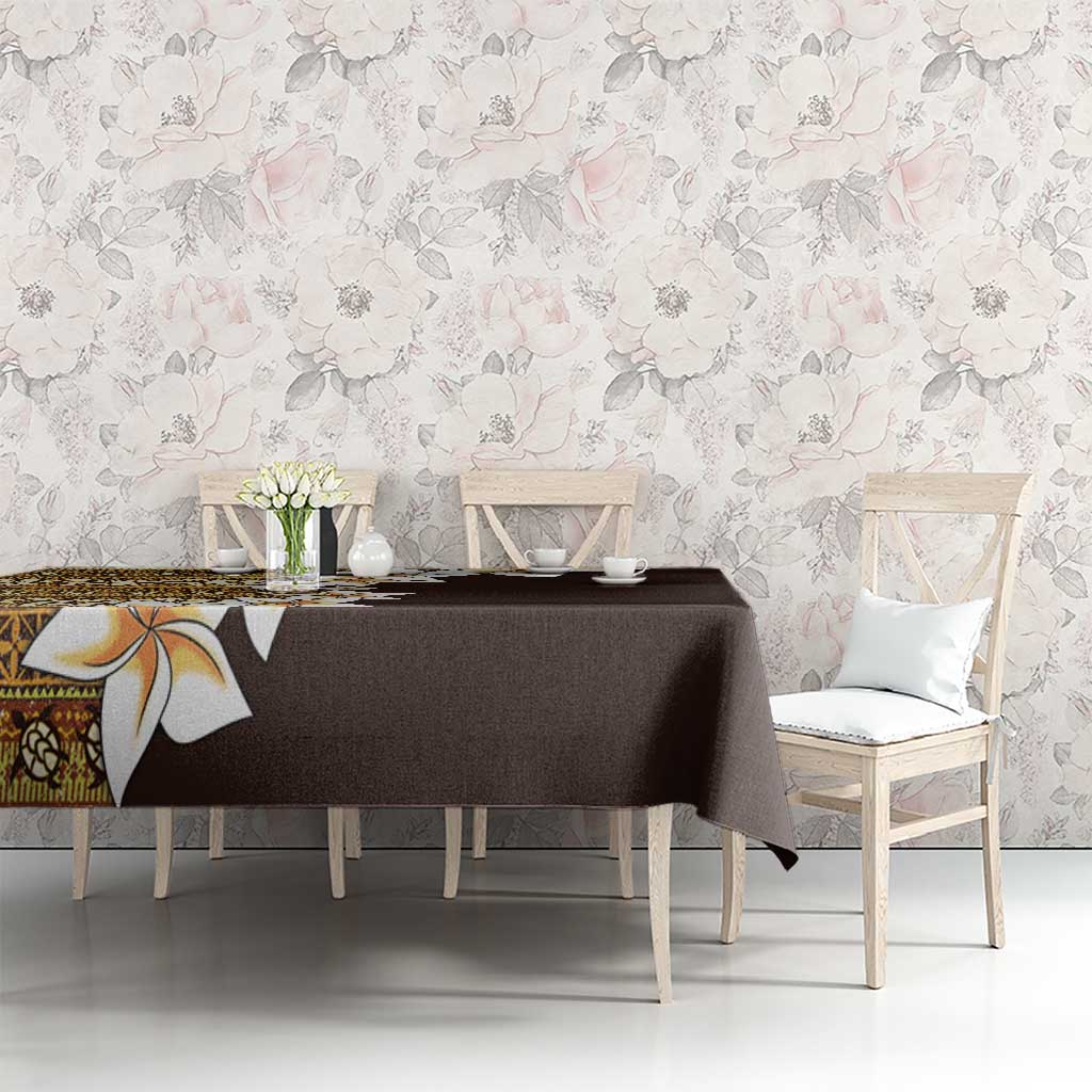 Vintage Hibiscus Turtle Pattern Tablecloth with Plumeria Half Style LT9 - Polynesian Pride