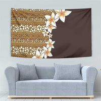 Vintage Hibiscus Turtle Pattern Tapestry with Plumeria Half Style LT9 - Polynesian Pride