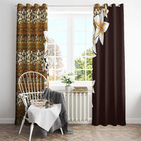 Vintage Hibiscus Turtle Pattern Window Curtain with Plumeria Half Style LT9 - Polynesian Pride