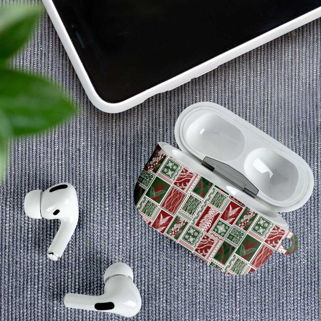 Mele Kalikimaka Hawaiian Quilt and Lei Patchwork AirPods Case LT9 - Polynesian Pride