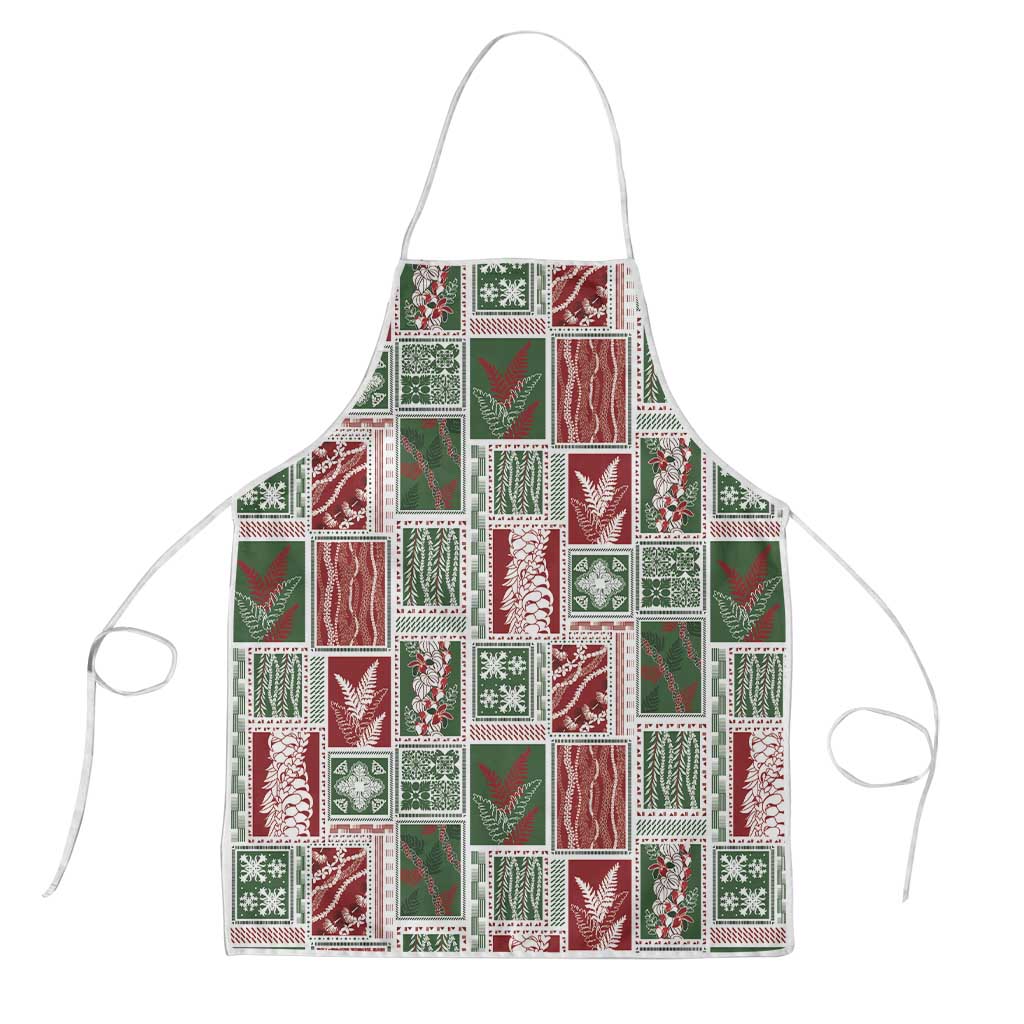 Mele Kalikimaka Hawaiian Quilt and Lei Patchwork Apron LT9 Red - Polynesian Pride