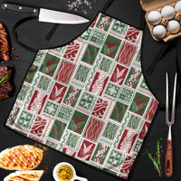 Mele Kalikimaka Hawaiian Quilt and Lei Patchwork Apron LT9 Red - Polynesian Pride