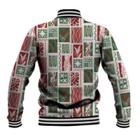 Mele Kalikimaka Hawaiian Quilt and Lei Patchwork Baseball Jacket LT9 - Polynesian Pride