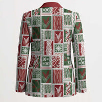 Mele Kalikimaka Hawaiian Quilt and Lei Patchwork Blazer LT9 - Polynesian Pride