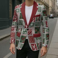 Mele Kalikimaka Hawaiian Quilt and Lei Patchwork Blazer LT9 - Polynesian Pride