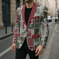Mele Kalikimaka Hawaiian Quilt and Lei Patchwork Blazer LT9 - Polynesian Pride