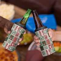 Mele Kalikimaka Hawaiian Quilt and Lei Patchwork 4 in 1 Can Cooler Tumbler LT9 - Polynesian Pride