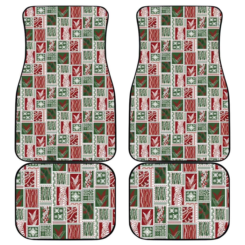 Mele Kalikimaka Hawaiian Quilt and Lei Patchwork Car Mats LT9 - Polynesian Pride