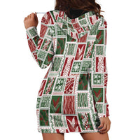 Mele Kalikimaka Hawaiian Quilt and Lei Patchwork Hoodie Dress LT9 - Polynesian Pride