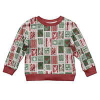 Mele Kalikimaka Hawaiian Quilt and Lei Patchwork Kid Ugly Christmas Sweater LT9 Kid Red - Polynesian Pride