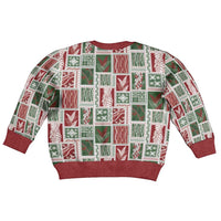 Mele Kalikimaka Hawaiian Quilt and Lei Patchwork Kid Ugly Christmas Sweater LT9 - Polynesian Pride