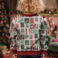 Mele Kalikimaka Hawaiian Quilt and Lei Patchwork Kid Ugly Christmas Sweater LT9 - Polynesian Pride