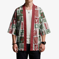 Mele Kalikimaka Hawaiian Quilt and Lei Patchwork Kimono LT9 - Polynesian Pride
