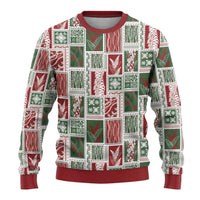 Mele Kalikimaka Hawaiian Quilt and Lei Patchwork Ugly Christmas Sweater LT9 - Polynesian Pride