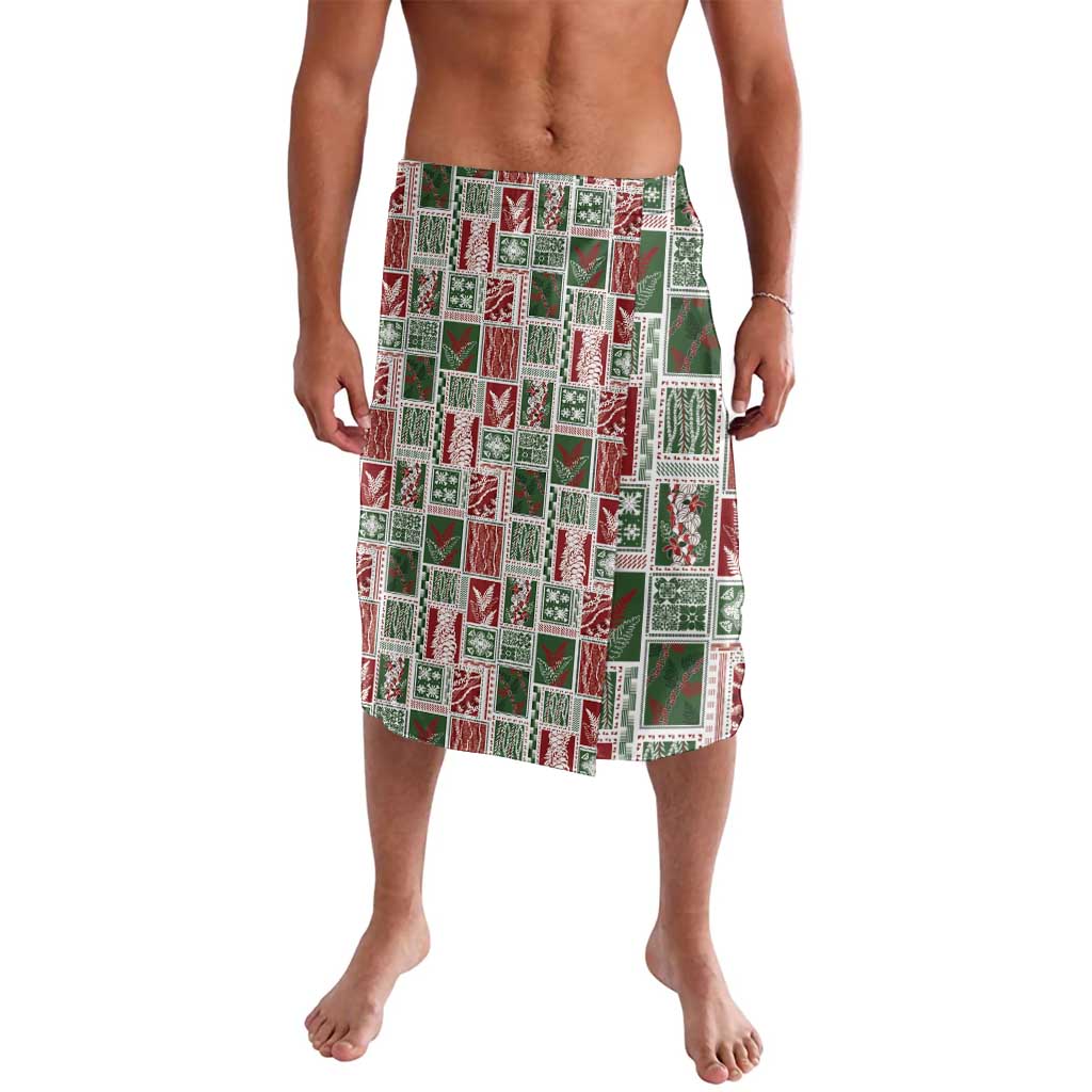 Mele Kalikimaka Hawaiian Quilt and Lei Patchwork Lavalava LT9 Red - Polynesian Pride