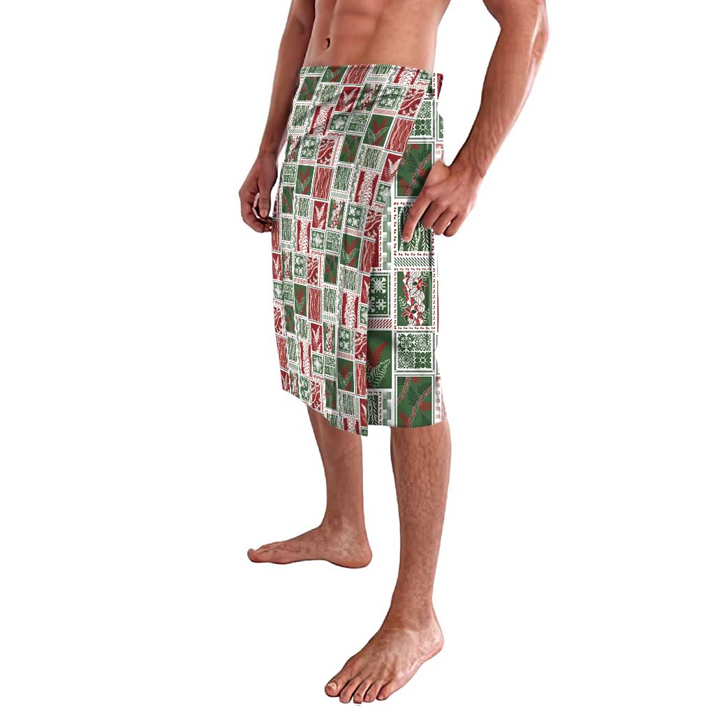 Mele Kalikimaka Hawaiian Quilt and Lei Patchwork Lavalava LT9 - Polynesian Pride
