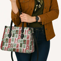 Mele Kalikimaka Hawaiian Quilt and Lei Patchwork Leather Bag LT9 - Polynesian Pride