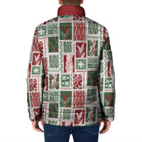 Mele Kalikimaka Hawaiian Quilt and Lei Patchwork Padded Jacket LT9 - Polynesian Pride