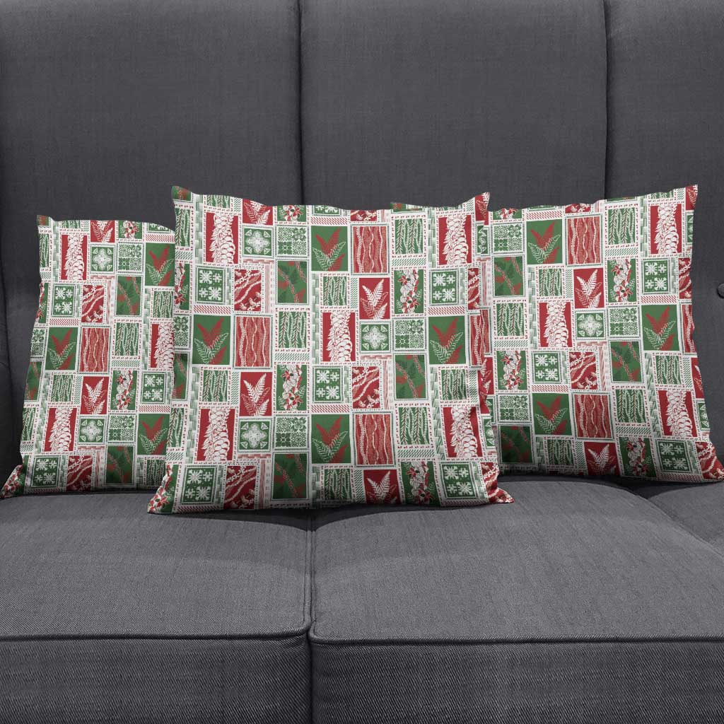 Mele Kalikimaka Hawaiian Quilt and Lei Patchwork Pillow Cover LT9 - Polynesian Pride