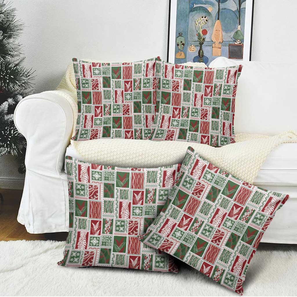 Mele Kalikimaka Hawaiian Quilt and Lei Patchwork Pillow Cover LT9 - Polynesian Pride