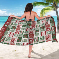 Mele Kalikimaka Hawaiian Quilt and Lei Patchwork Sarong LT9 - Polynesian Pride
