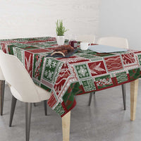 Mele Kalikimaka Hawaiian Quilt and Lei Patchwork Tablecloth LT9 - Polynesian Pride