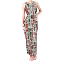 Mele Kalikimaka Hawaiian Quilt and Lei Patchwork Tank Maxi Dress LT9 Women Red - Polynesian Pride