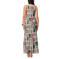 Mele Kalikimaka Hawaiian Quilt and Lei Patchwork Tank Maxi Dress LT9 - Polynesian Pride