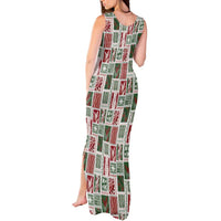 Mele Kalikimaka Hawaiian Quilt and Lei Patchwork Tank Maxi Dress LT9 - Polynesian Pride