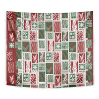 Mele Kalikimaka Hawaiian Quilt and Lei Patchwork Tapestry LT9 - Polynesian Pride