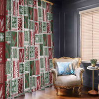 Mele Kalikimaka Hawaiian Quilt and Lei Patchwork Window Curtain LT9 - Polynesian Pride