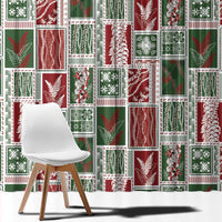 Mele Kalikimaka Hawaiian Quilt and Lei Patchwork Window Curtain LT9 - Polynesian Pride