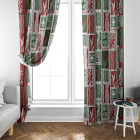 Mele Kalikimaka Hawaiian Quilt and Lei Patchwork Window Curtain LT9 - Polynesian Pride
