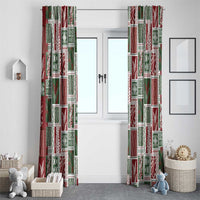 Mele Kalikimaka Hawaiian Quilt and Lei Patchwork Window Curtain LT9 - Polynesian Pride