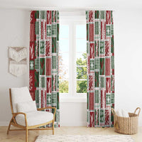 Mele Kalikimaka Hawaiian Quilt and Lei Patchwork Window Curtain LT9 - Polynesian Pride