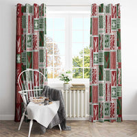 Mele Kalikimaka Hawaiian Quilt and Lei Patchwork Window Curtain LT9 - Polynesian Pride